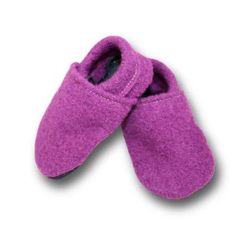 Walkloden-Puschen lilapink